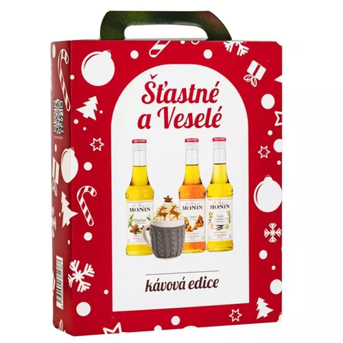 Monin Šťastné a Veselé Coffee box 3x 0,25l