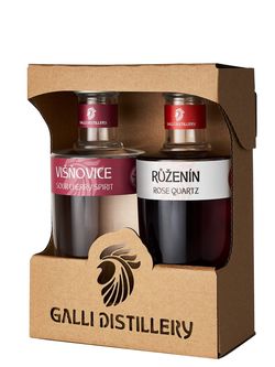 GALLI DISTILLERY Galli Dárkové balení Višňovice 0,2l + Růženín 0,2l