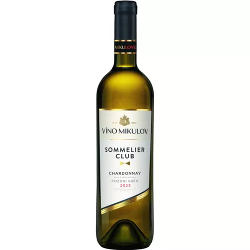 Víno Mikulov Sommelier Club Chardonnay 2023 pozdní sběr