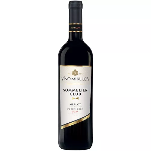 Víno Mikulov Sommelier Club Merlot 2021 pozdní sběr