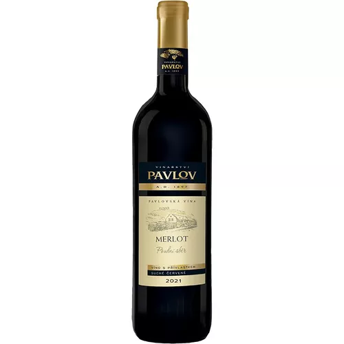 Vinařství Pavlov Merlot 2021 pozdní sběr